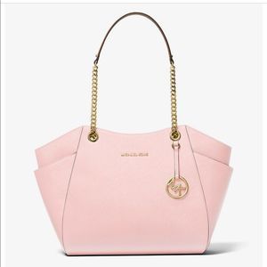 Michael Kors Blush Pink Shoulder Bag with Gold Accents